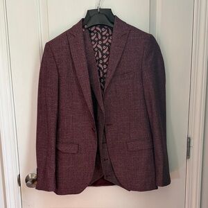 Men's Burgundy Blazer